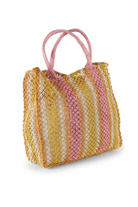 The Jacksons Tasche Stripes - rose/yellow