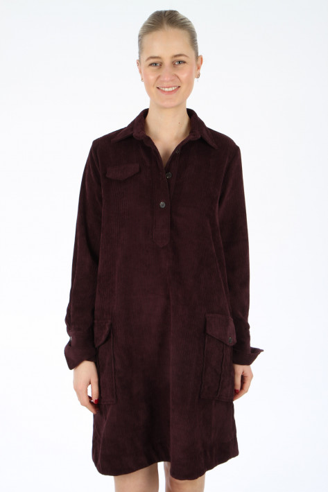 0039 Italy Cordkleid Martera - burgund