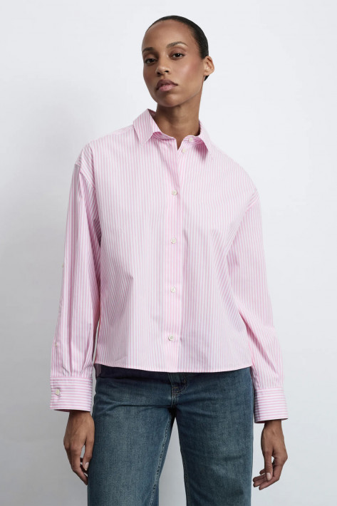 Fil Noir Bluse CARMEN - rose/white