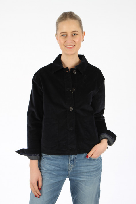 Fil Noir Samtjacke Malia - navy