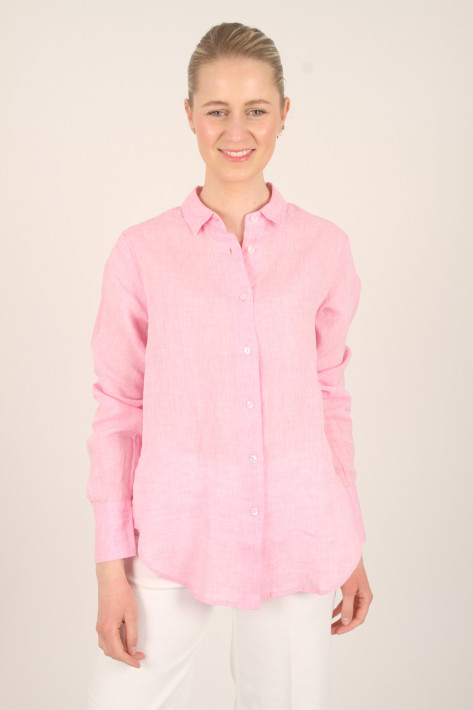 Rossana Diva Leinenbluse - rose