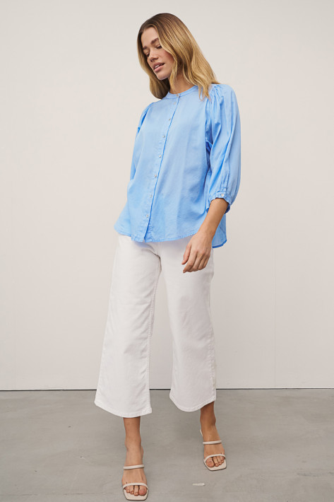 0039 Italy Bluse Faviola - blue