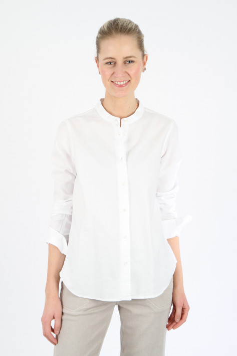 Rossana Diva Oxford-Bluse - white