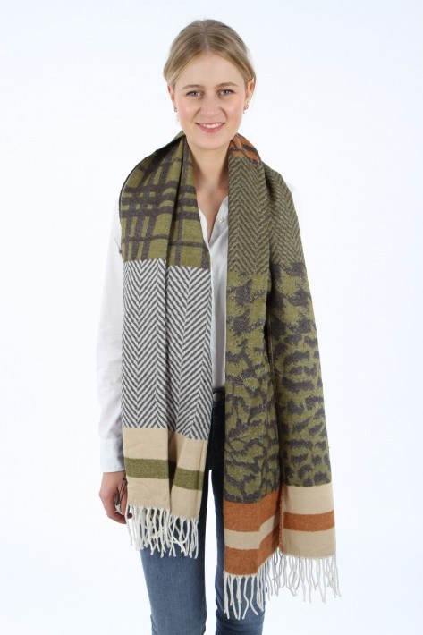Codello Schal Wild Island - olive/woven
