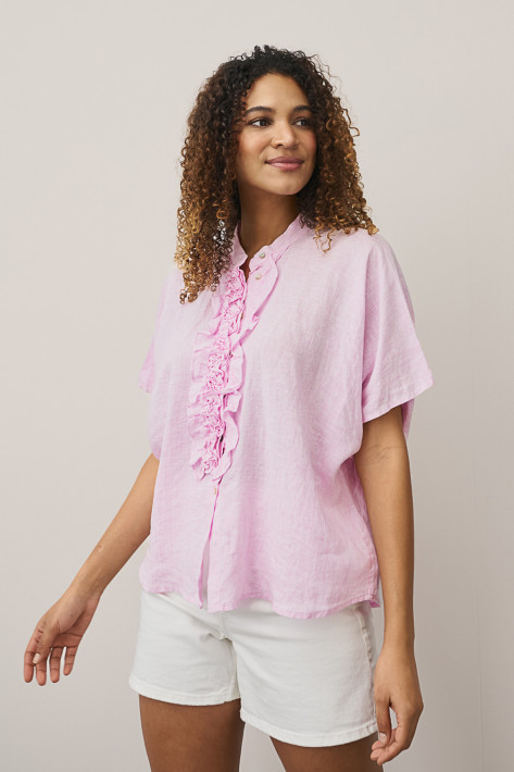 0039 Italy Bluse DAISY - rose striped