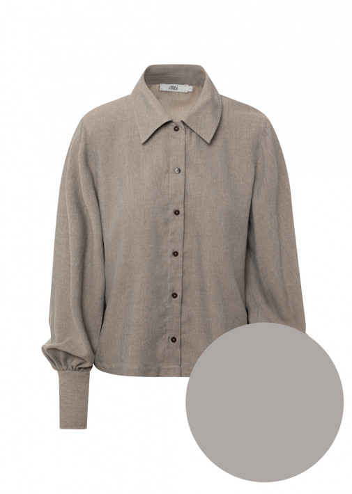0039 Italy Flanell Twill Blouse Dolly LA- grey