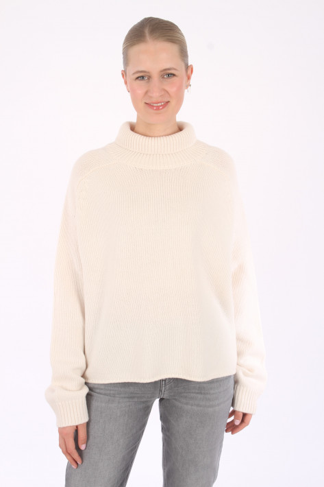 Juvia Cashmere Blend Rollkragenpulli Rike - eggshell