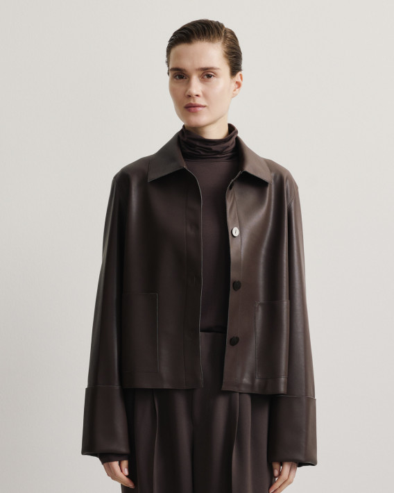 FFC Fashion Lederjacke (vegan) - chocolate