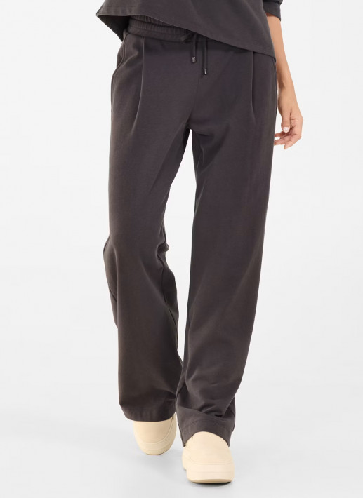 Juvia Fleece Pants Wide Lege Elenia - anthra