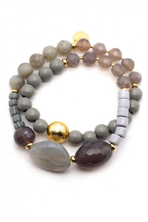 Schmückstück Armband Chunky Twin - Ash Grey