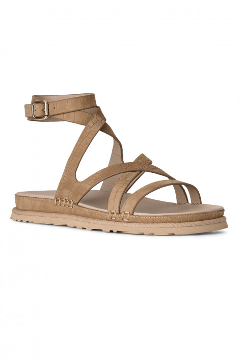 UGG Australia Sandale Goldengaze embossed ankle wrap - mustard seed/beige