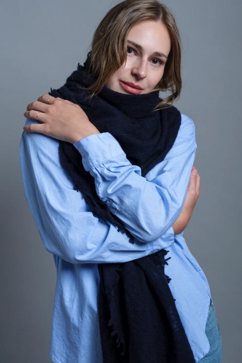 Bakaree Cashmere-Schal - navy