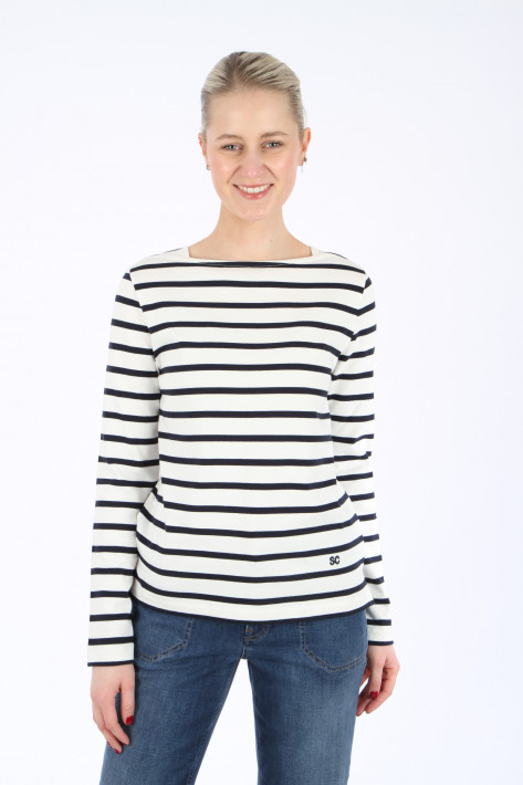 Semicouture Ringel-Sweat - marine/offwhite