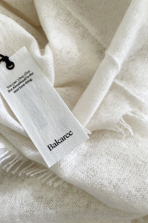 Bakaree Cashmere-Schal - cloud dancer