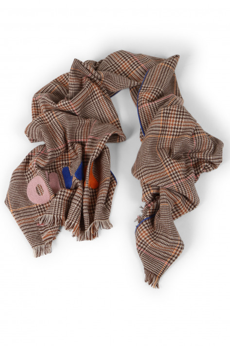 Codello Woven Scarf Check - multi brown