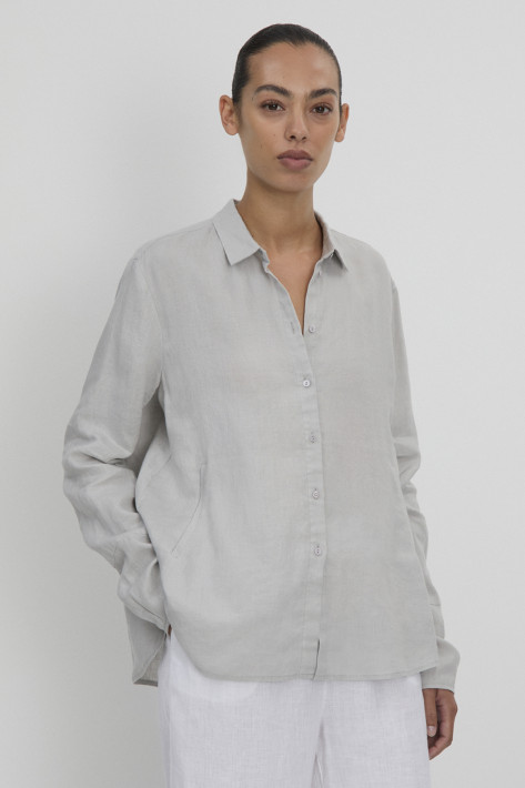 FFC Leinenbluse A-Shape - silver