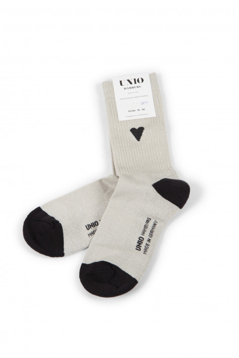 Unio Socken Love - silver/black