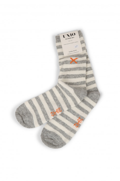 Unio Hamburg Socken Cosy-Classic - grey/white