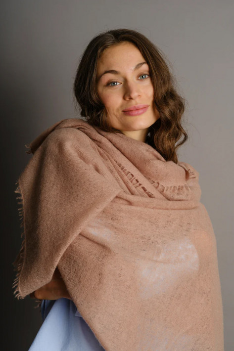 Bakaree Cashmere-Schal - warm taupe