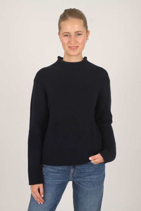 Hemisphere Cashmere H-Neck Pullover - denim blue