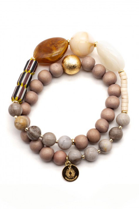 Schmückstück Armband Chunky Twin - Darkwood