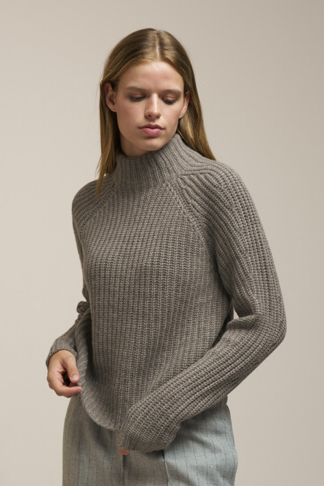 0039 Italy Cashmere Rollkragenpullover Lona - brown