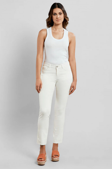 Goldgarn Jeans Rosengarten Kick Flare - white