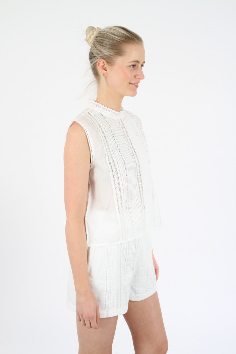 Flowers for friends Blusentop - white