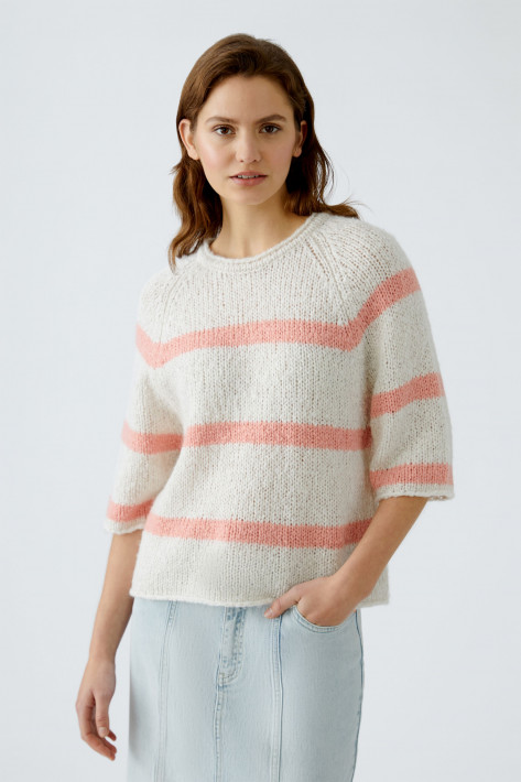 Oui Pullover - offwhite/rose