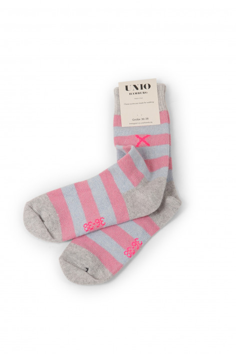 Unio Socken Cozy Glitzi - grey-rose-aqua-glitzi