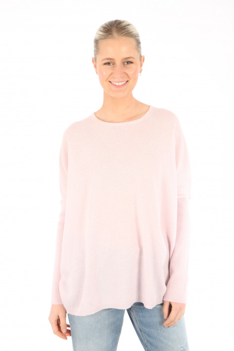 Allude Long Pullover - rosa