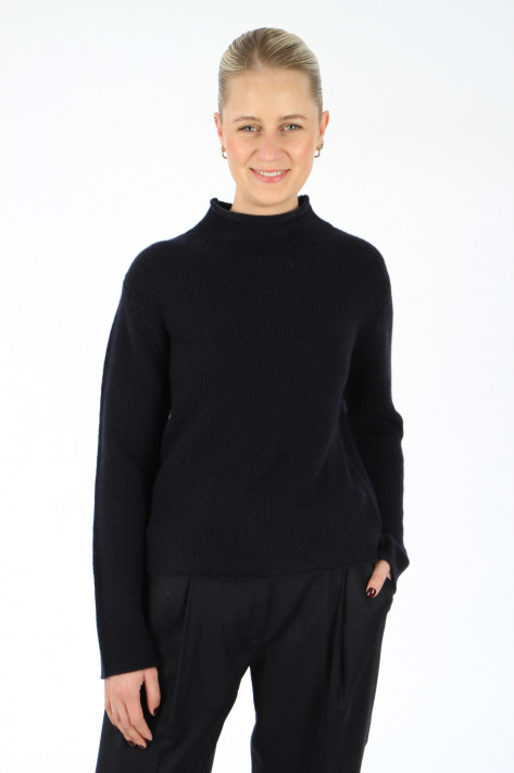 Hemisphere Cashmere-Pulli H-Neck - navy