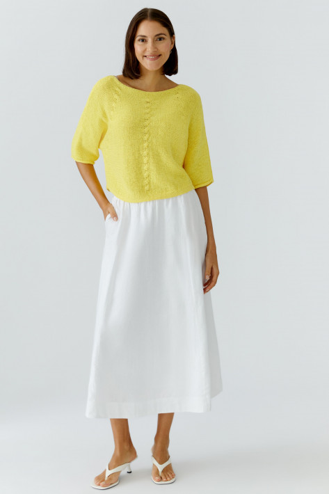 Oui Leinenrock - white