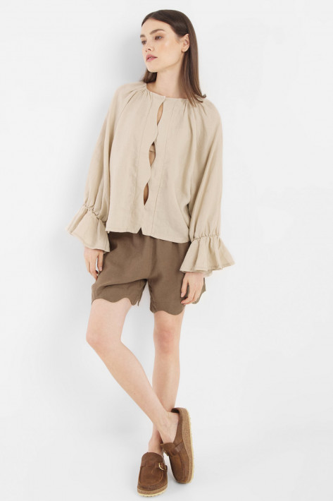 SoSue Leinenbluse WAVE - beige