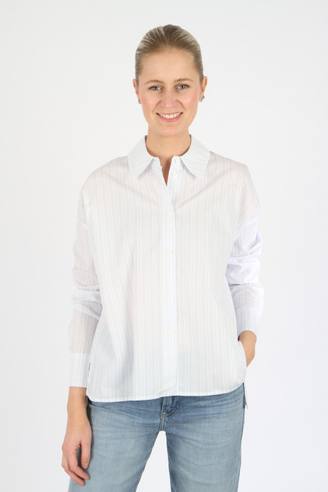 Drykorn Hemdbluse Cloelia Stripe - lightblue/white