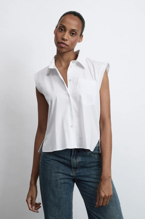 Fil Noir Bluse MAXI - white