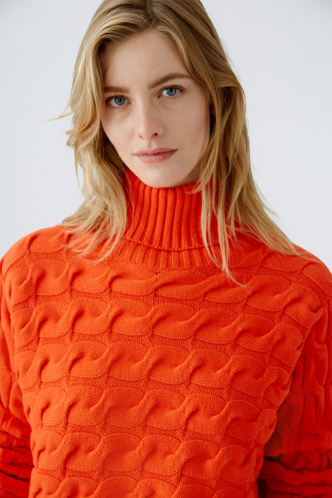 Oui Rollkragenpullover - cherry tomato red