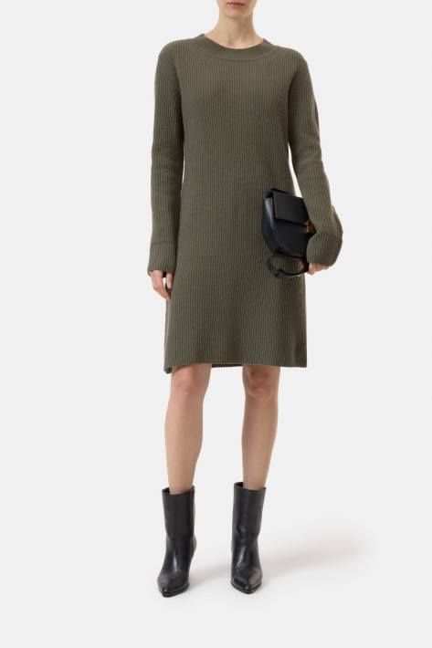 Closed Strickkleid - forest green