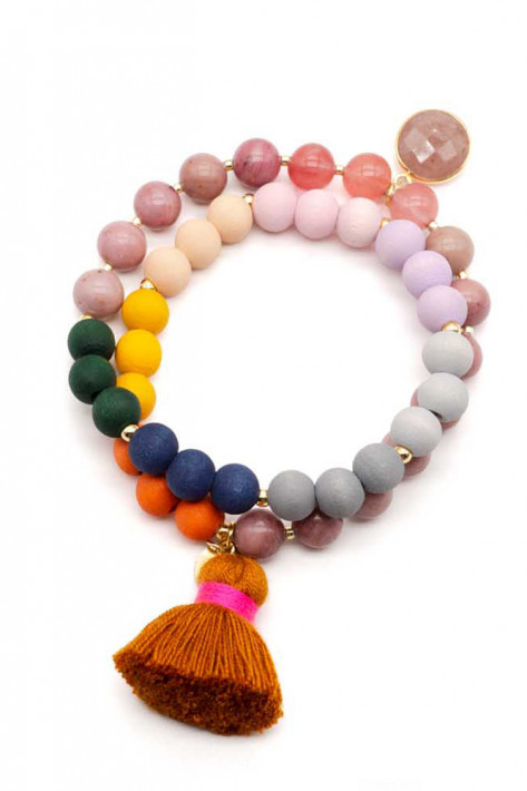 Schmückstück Armband Mala Twin - autumn colours