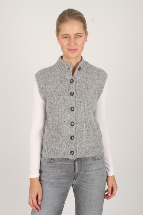 Allude Mockneck-Weste - grey melange