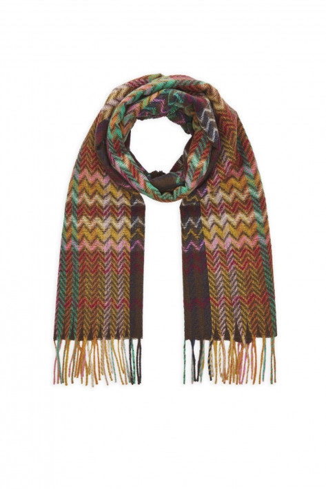 Codello Schal ZickZack-Muster - brown