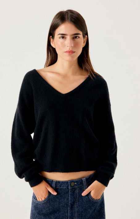 American Vintage V-Pulli Damsville - black