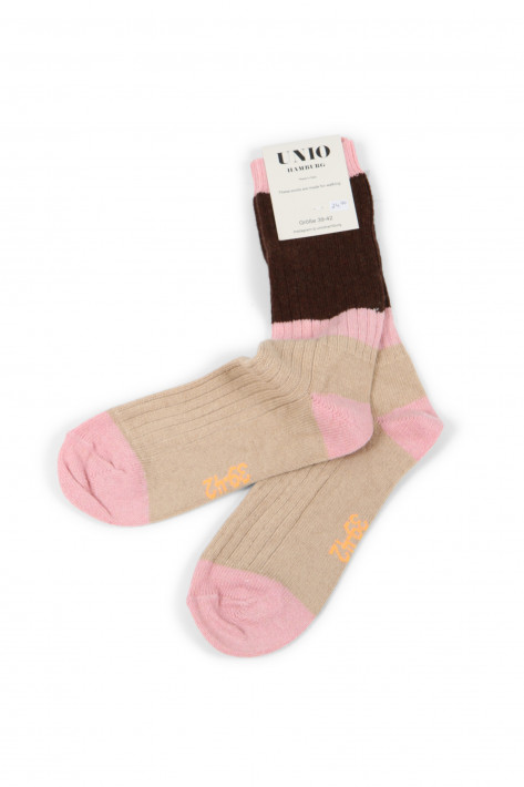 Unio Socken Calm - grown/rose/toast