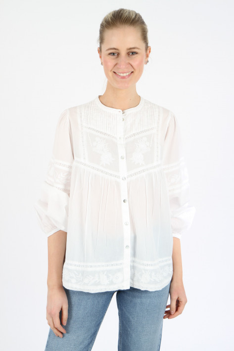 Flowers for friends Bluse - white