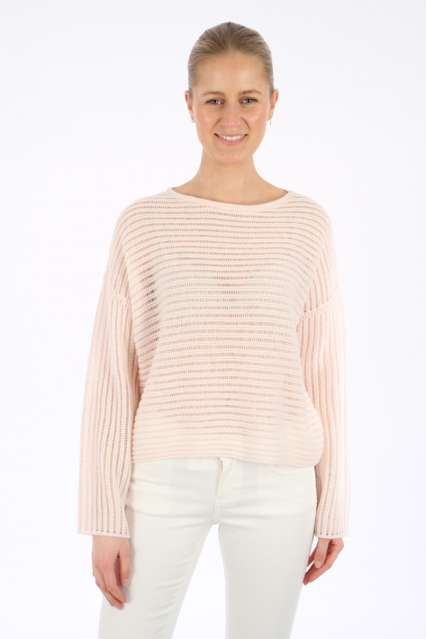 FFC Fashion Pulli Querstrick - creme blush