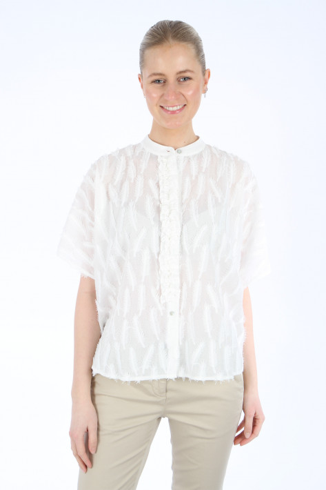 0039 Italy Bluse Daisy 'Feather' - offwhite