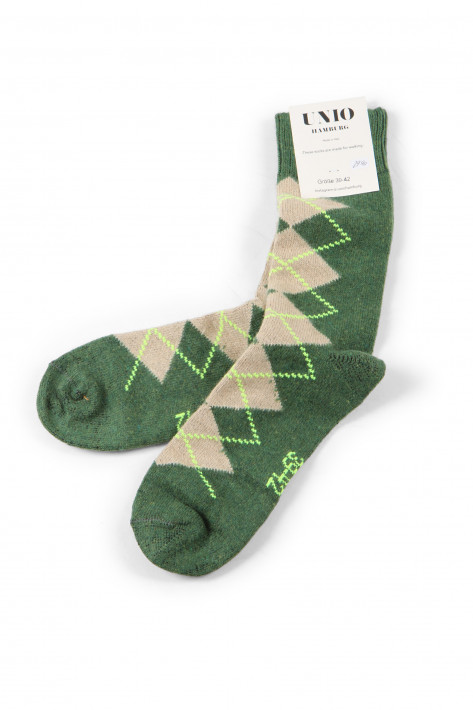 Unio Socken Venezia - green / beige / neon gelb