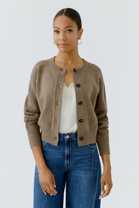 Oui Cardigan - taupe
