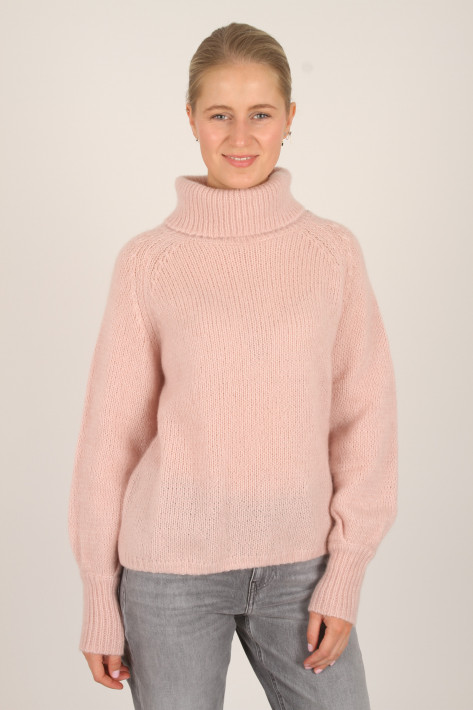 Hemisphere Pullover T-Neck - powder blush