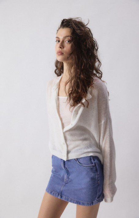 American Vintage Cardigan Bodyrow - polar mel / lightgrey
